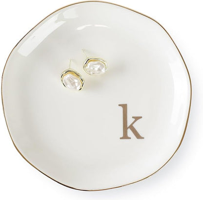 HOME SMILE Initials Ring Dish Jewery Tray by HOMESMILE