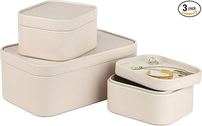 HofferRuffer Faux Leather Decorative Storage Boxes, Dust proof Storage Shelf by HofferRuffer