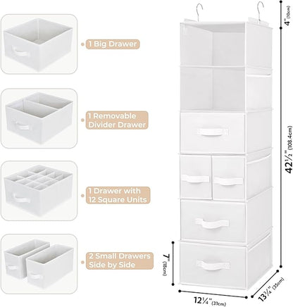 GRANNY SAYS Hanging Closet Organizer and Storage, 6 Shelf Clothes Organization - Image 3