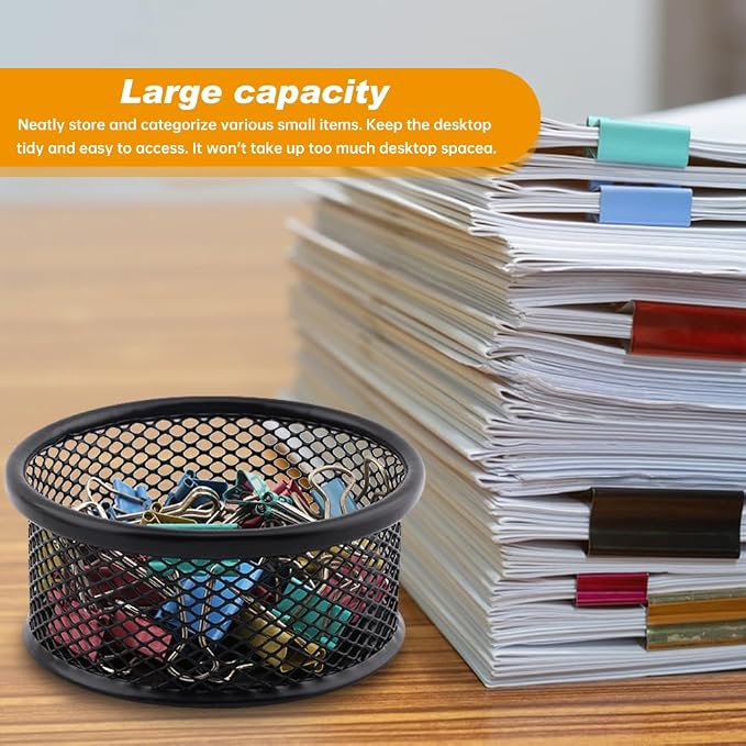 Paper Clip Holder With 50PCS Colored paper clips, 2/4PCS Stackable PaperClip - Image 6