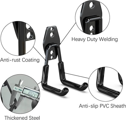 3-H Garage Wall Hooks 10 Pack, Garage Hooks Heavy Duty - Image 4