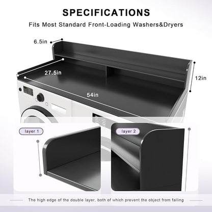 2-Tier Washer and Dryer Countertop Shelf, Laundry Room Storage & Organization - Image 5