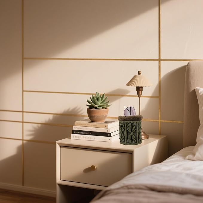 RayLove Glasses Holder for Nightstand, Boho Decor Eyeglass Case, Plush Lined - Image 9
