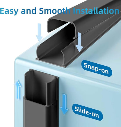 Yecaye 142in Wall Cord Hider for 2-3 Cords, On-Wall Cord Cover Channel - Image 4