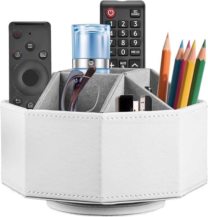 YAPISHI Swivel Remote Control Holder, 9 Rooms Desk Organizer and Decorations by YAPISHI