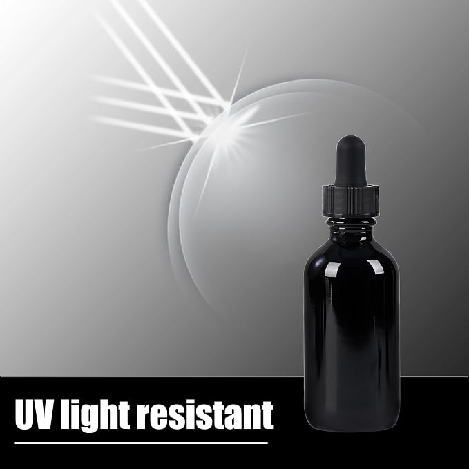 24 Pcs, 2oz Glass Dropper Bottle, Leakproof Tincture Bottles - Image 4