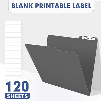 File Folder, PANDRI 120 Pack File Folder, 1/3 Cut Tab, Letter Size, Filing - Image 5