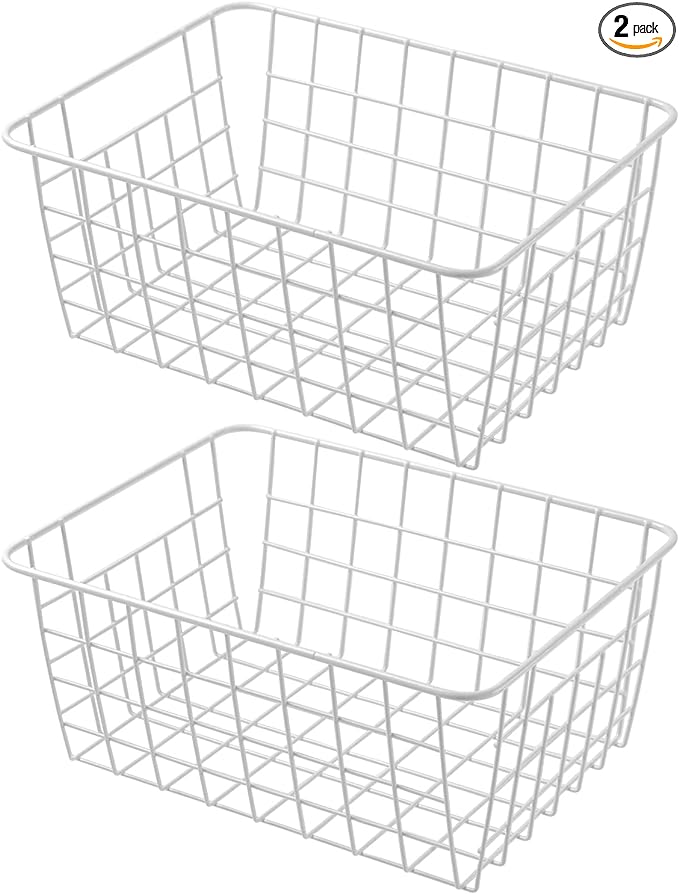 11" Upright Freezer Storage Baskets, Bathroom Organizing by Brightalk
