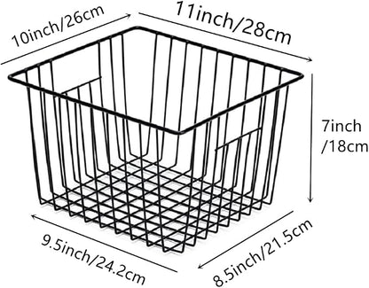 Slideep Wire Metal Basket Bin Storage Baskets Modern Farmhouse Food, Fruits - Image 5