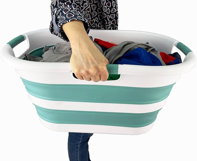 SAMMART 40L Collapsible Plastic Laundry Basket - Image 6