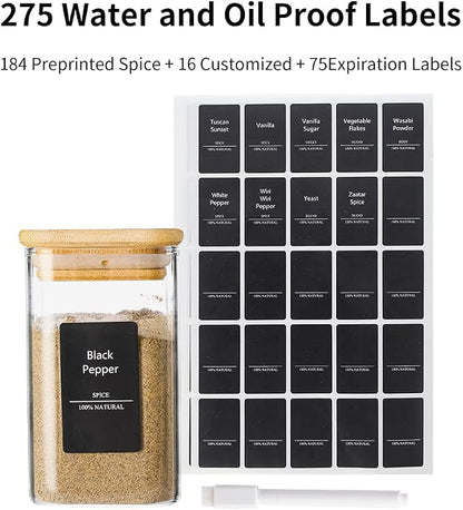 12Pcs 9oz Spice Jars Glass Container - Image 4