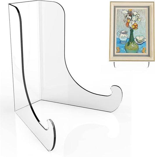 Boloyo Flat Back Acrylic Plate Display Stand, 3 Inch 2PC Clear Acrylic Display by BoloyoAcrylicDisplayEasel