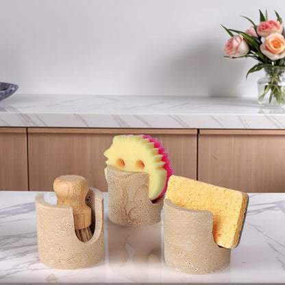 Luxury Travertine Sponge Holder – Fast-Drying, Rust-Proof Kitchen Sink Caddy - Image 7