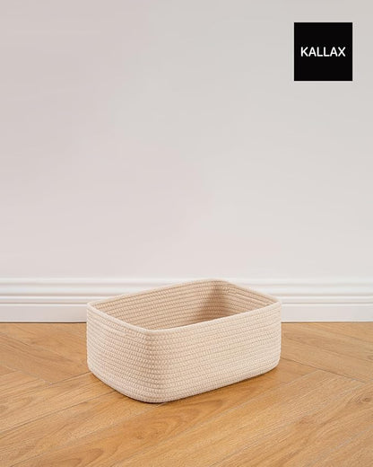 Small Woven Basket, 13.5 x 9.5 x 5 Inches, Storage Basket - Image 8