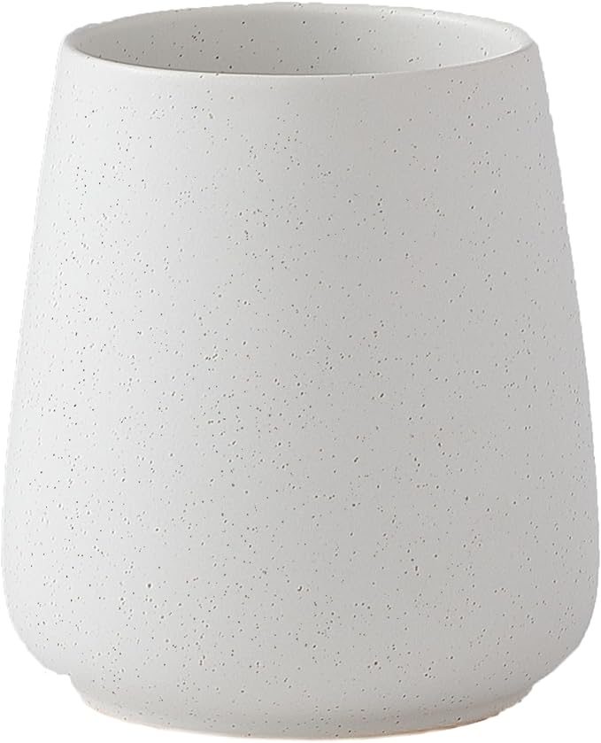 Speckled White Ceramic Toothbrush Holder by Eyrozia
