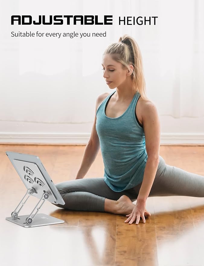 Adjustable Tablet Stand for Desk, Premium Aluminum Holder for iPads, and All - Image 2