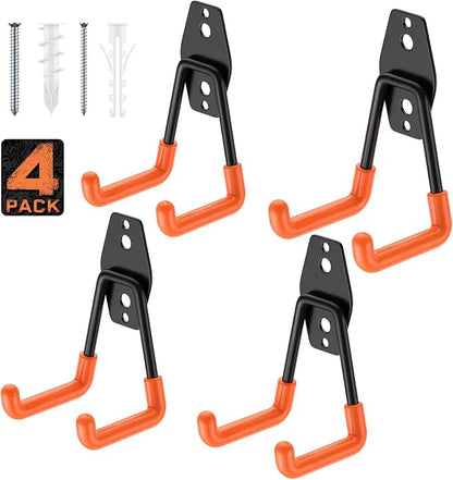 Garage Hooks with Anti-Slip Coating, Heavy Duty Wall Mount Storage Hooks by Cpais