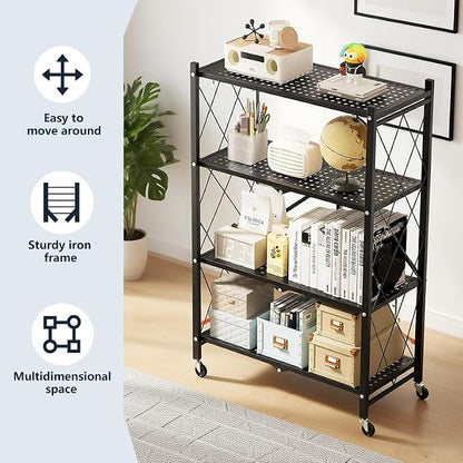 Four-Layer Foldable Storage Metal Shelf - Image 6