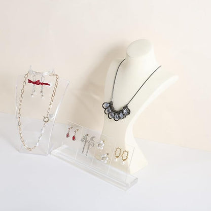GemeShou Beige necklace storage hanger stand jewelry organizer, Velvet jewelry - Image 7