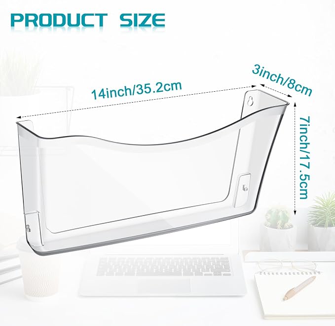 Colarr 12 Pcs Expandable Pocket Wall File Set Plastic Wall Mountable Space - Image 2