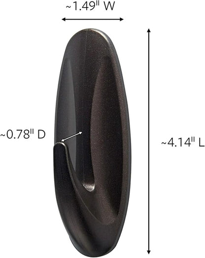 Command Outdoor Large Bronze Hooks, Holds up to 5 lb, 3 Hooks and 4 Command - Image 2