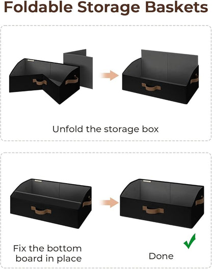StorageWorks Closet Storage Bins, Trapezoid Organizer Box - Image 5