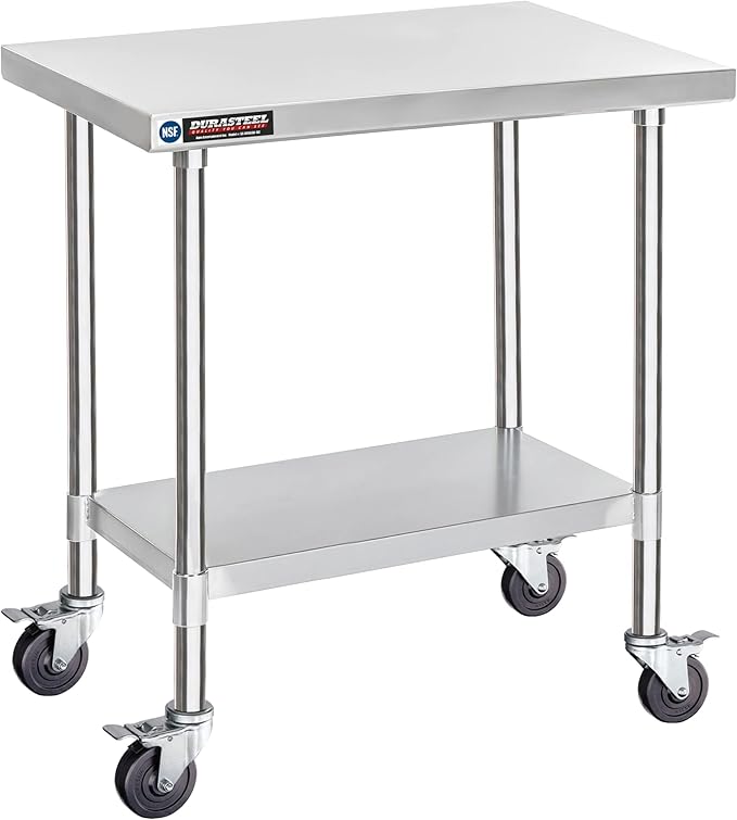 DuraSteel 30x36 NSF Stainless Steel Cart Work Table by DuraSteel