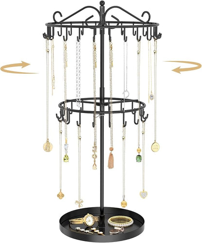 MODOWEY Rotating Necklace Holder Organizer Display Stand by MODOWEY