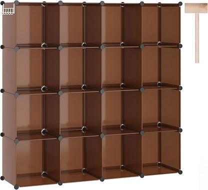 C&AHOME 16-Cube Storage Organizer, Plastic Shelves Units, DIY Closet Organizer by CAHOME