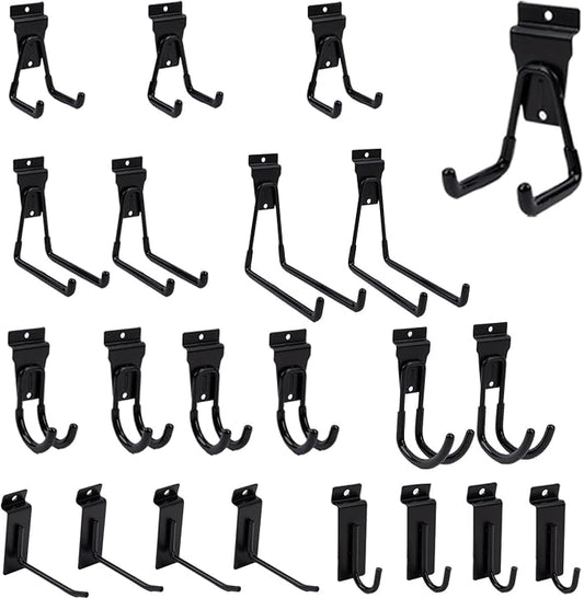 Slatwall Hooks Accessory 22 Hooks Heavy Duty Single and Double Slatwall Hooks & by HODURWALL