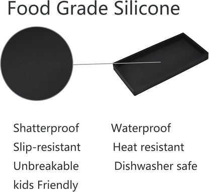 DNC 7.9" Small Silicone Bathroom Counter Tray, Vanity Tray, Kitchen Sink Soap - Image 6