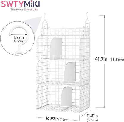 SWTYMIKI Hanging Closet Organizer Storage - Image 3