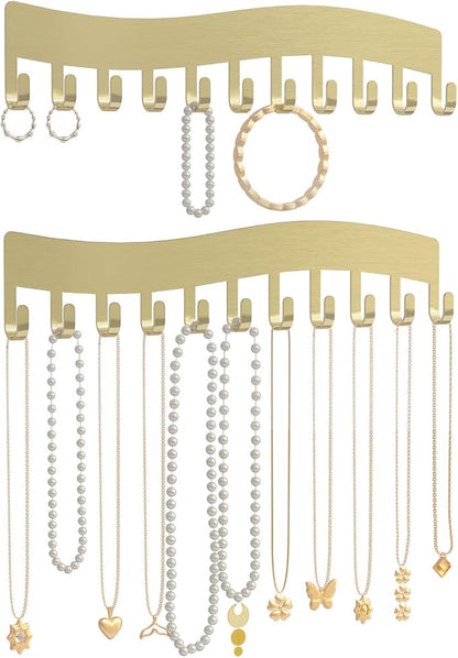 Wall Necklace Organizer Holder: Wall Mounted Jewelry Hanging Storage Necklaces by Josmimic