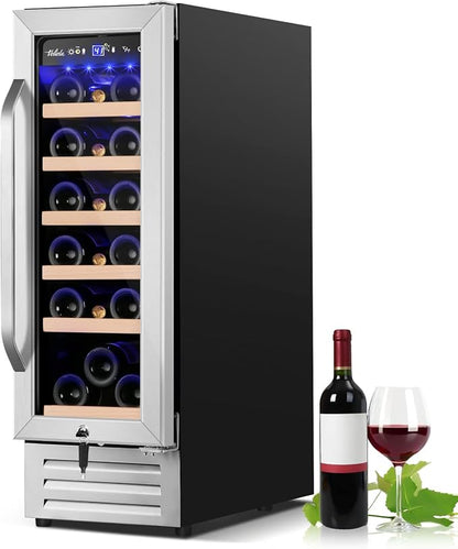 12 Inch Wine Cooler Refrigerator, Mini Wine Fridge 18 Bottle Capacity, Built-in by Velieta-SpecialistinFridge
