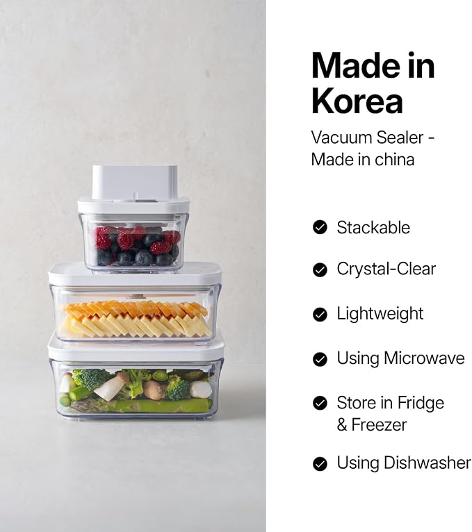VAKUEN Premium Airtight Food Storage Containers, Mini Square 2pc/set, Smart - Image 4