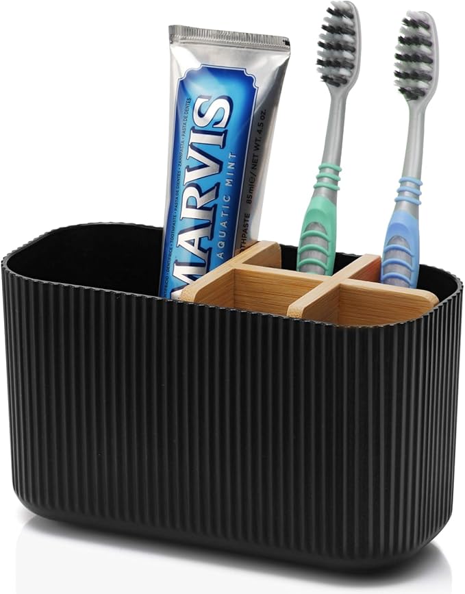 Black Toothbrush Holder by GFWARE