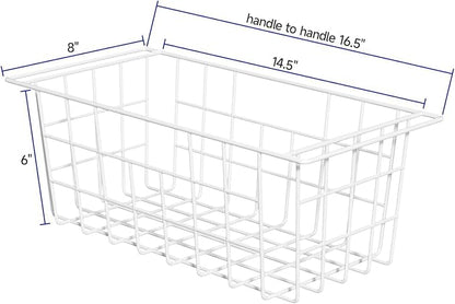 SANNO Chest Freezer Baskets Organizer, Deep Freezer Baskets Bin Sturdy Metal - Image 2