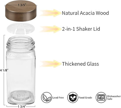 ZEHIQ 12Pcs Glass Spice Jars - Image 2