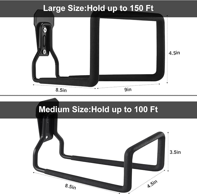 Metal Hose Reel, Hose Holder Hose Hanger Heavy Duty Hose Holders Wall Mount - Image 7