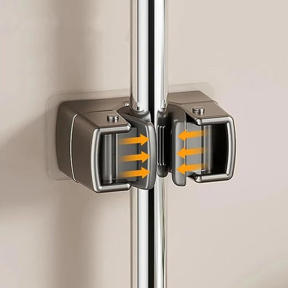 3 Pack Heavy Duty Mop Holder Wall Mount, Strong Adhesive Hanger - Image 4