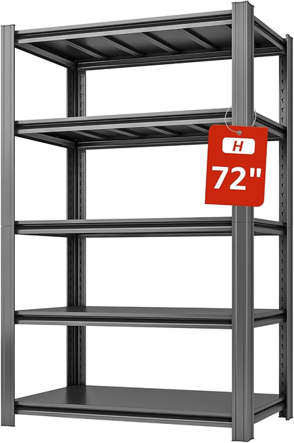 36" W Father&I 5-Shelf-Rack Industrial Heavy-Dudy Adjustable Metal Garage Bin - Image 7
