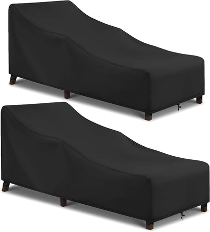 Arcedo Outdoor Lounge Chair Covers 2 Pack, Waterproof Patio Chaise Lounge Cover by ARCEDO