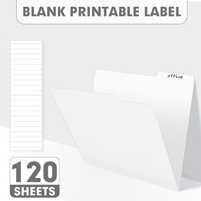 File Folder, PANDRI 120 Pack File Folder, 1/3 Cut Tab, Letter Size, Filing - Image 3