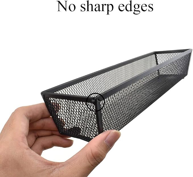 HAHIYO Stackable Mesh Tray Cup 12 x 3 x 2 inches Sturdy Container - Image 6