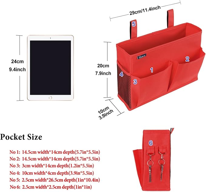 Surblue Caddy Hanging Organizer Bedside Storage Bag - Image 6