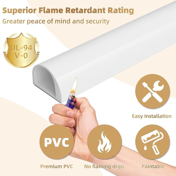 39" Side Open Cord Hider for Wall Mounted Tv, Extension Cable Cover to Hide - Image 4
