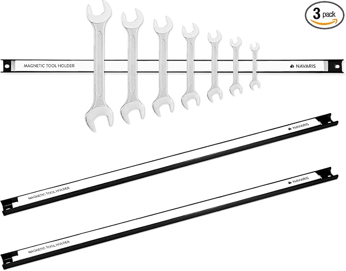 Navaris Set of 3 Magnetic Tool Holder Rack by Navaris