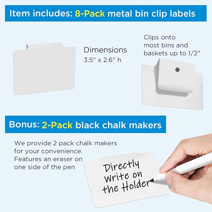 Metal Basket Bin Label Clip - Image 2
