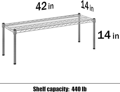 14" Deep x 42" Wide x 14" Height Wire Shelving Kit | 1-Tier | NSF Commercial - Image 3