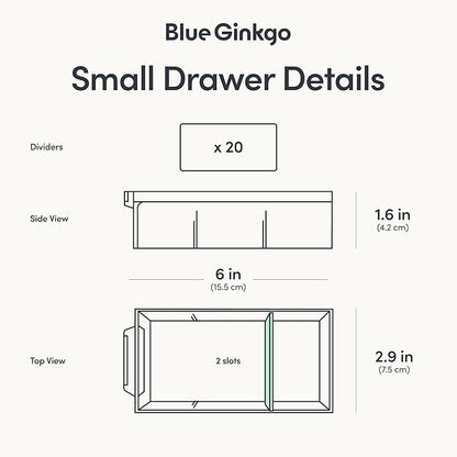 Blue Ginkgo Small 20-Drawer Cabinet – Stackable Clear Organizer - Image 4